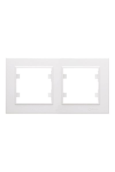 LiderGlobal White dual frame - compatible frame for socket and switch