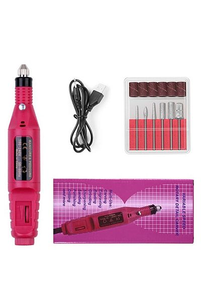 TT Tahtakale Toptancıları Vovento Electric 6 Head Speed ​​Adjustable Manicure Pedicure Set
