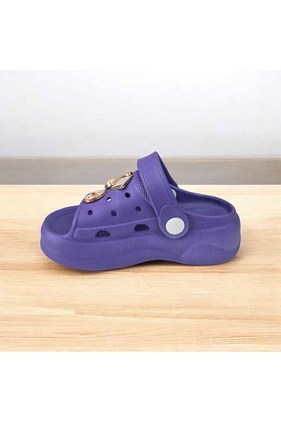 fikret bağcı Children's Eva Open Toe Slippers with Removable Accessories