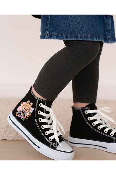Touz Moda Labubu Printed Kids Unisex Canvas Shoes