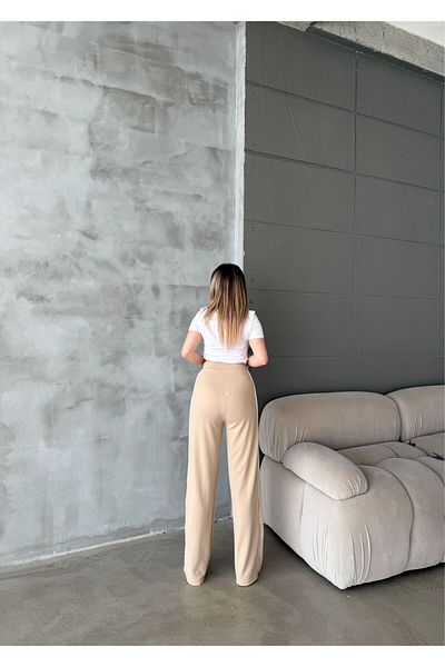 RPT MODA High Waist Lycra Palazzo Pants with Arabic