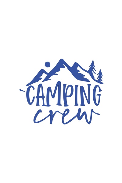 Reysa Tasarım ملصق طاقم التخييم مقاس 17 × 17 سم باللون الأزرق