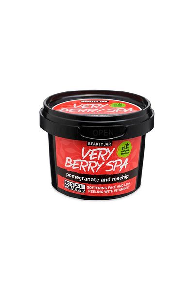Beauty Jar Vitamin C exfoliant for face and lips, Very berry spa, Beauty Jar, 120 g