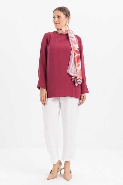 ALLDAY Modal Tunic with Cherry-Pen Detail