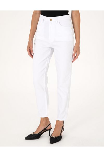 Pierre Cardin White Mom High Waist Fit Jean Trousers 50313234-Vr013