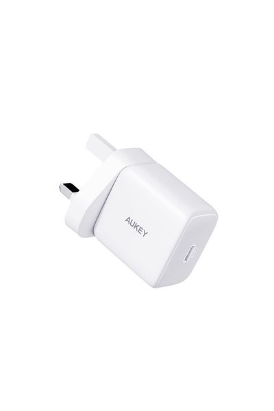 AUKEY Swift 30W PD - Type-C compact size wall charger for ,iPhone,Samsung PA-R1P - White