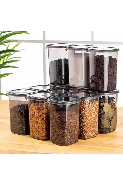 UnicUtil Set of 12 food containers, UnicUtil, Stylish Compact, Anthracite