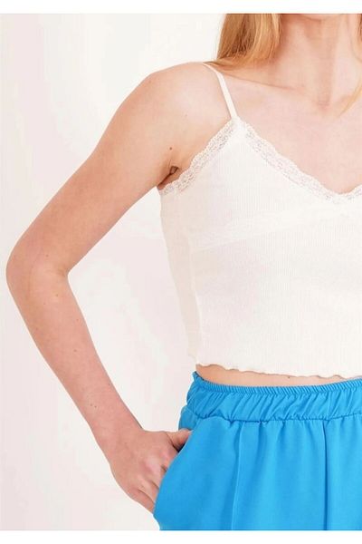 BUSEM Ms0000915 Bsm Thin Strap Lace Detail Tank Top