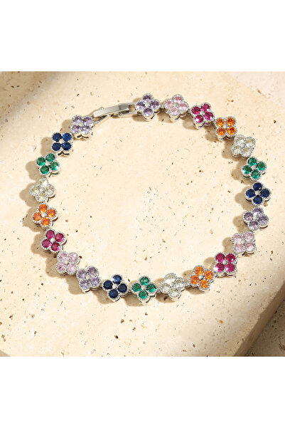 Choice أساور ملونة من النحاس الفاخر من Yupsk مرصعة بالزركون بألوان عشوائية لل...