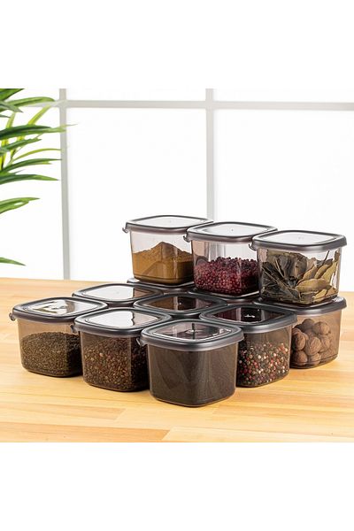 UnicUtil Set of 12 food containers, UnicUtil, Durable Modern, Anthracite