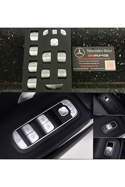 kaytaz Mercedes Glass Keys Chrome Plated Set W118 W177 W247 H247 X247