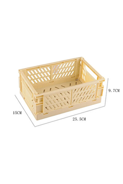 Choice صندوق تخزين بلاستيكي قابل للطي باللون الأصفر، سلة قابلة للطي، صندوق أل...