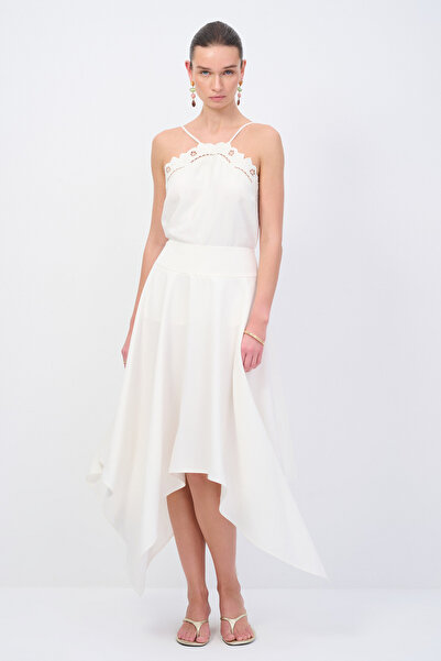 Love My Body Moda Tutkusu Asimetrik Uzun Etek