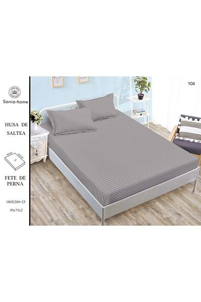 Sonia-home Mattress cover 180X200 ±25 cm and 2 pillowcases 50X75 cm Sonia Home Design - sand