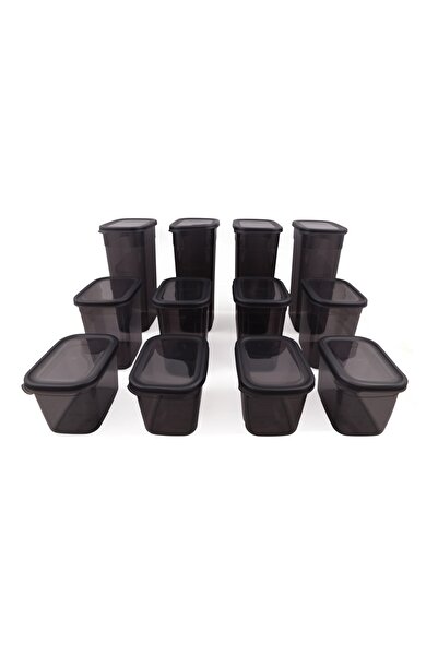 UnicUtil Set of 12 food containers, UniqueUtil, Versatile Premium, Anthracite