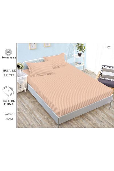 Sonia-home Mattress cover 180X200 ±25 cm and 2 pillowcases 50X75 cm Sonia Home Design - nude
