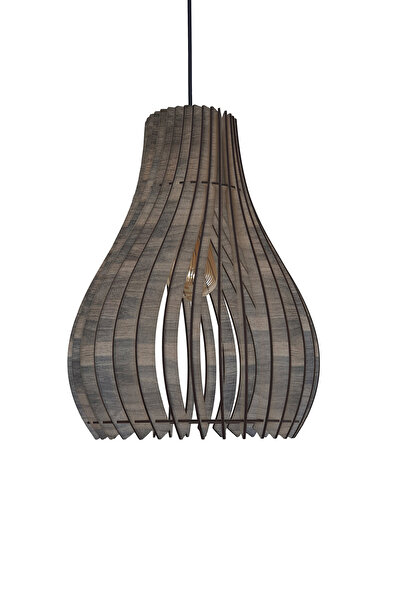 Design OTTO Vialux 14 Renk Modern Ahşap Bohem Avize Tekli Sarkıt Lamba Sarı Kırmızı Siyah Beyaz Aydınlatma