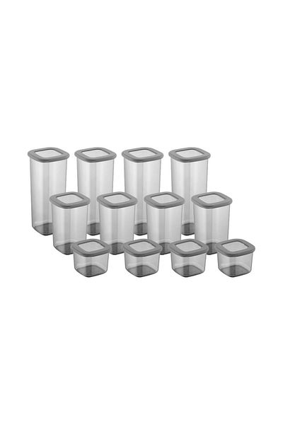 UnicUtil Set of 24 food containers, UniqueUtil, Lightweight Sturdy, Anthracite
