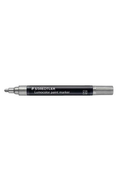Staedtler Marker permanent cu vopsea acrilică argintie Lumocolor