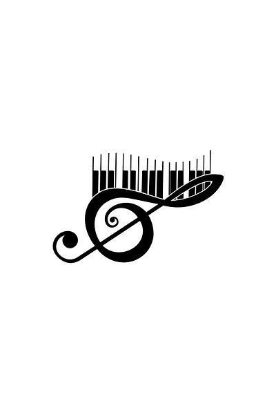 Reysa Tasarım Music and Musical Note Sticker 17X17 cm Black