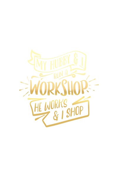 Reysa Tasarım ملصق ورشة عمل مقاس 17x17 سم ذهبي