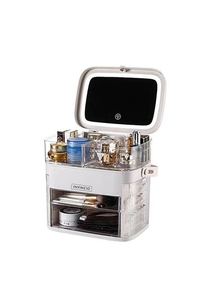 INVINCIO Organizer Invincio Art for jewelry and cosmetics, with LED mirror