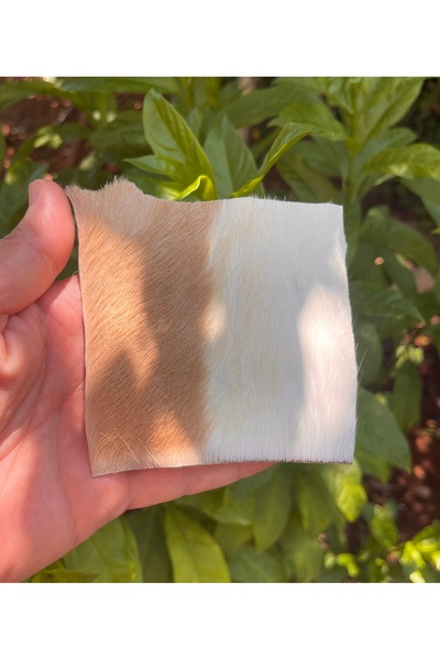 EGELİ DERİ Hakiki Tüylü Derisi 10x10 cm