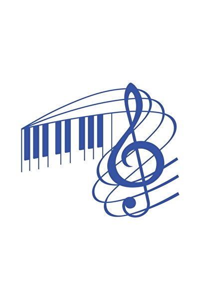 Reysa Tasarım ملصق الموسيقى والملاحظات مقاس 17 × 17 سم باللون الأزرق