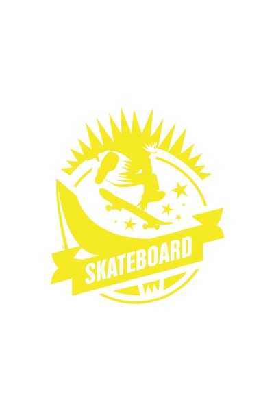 Reysa Tasarım Skate Board Sticker 17X17 cm Yellow