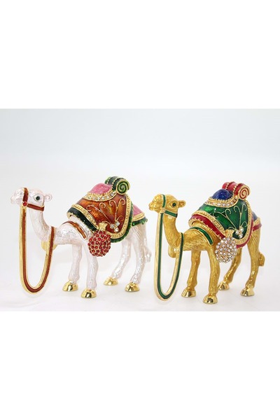 Store Sıvaroskı Taşlı Tekli Deve Figürü 10*8 Cm (1 Adet)