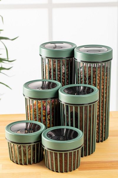 UnicUtil Set of 6 food containers, UniqueUtil, Durable Stylish, Green