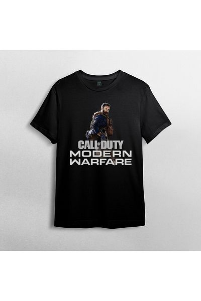 Pixxa Call of Duty Modern Warfare Unisex 100% Cotton Crew Neck T-Shirt Model 1