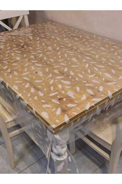 Başak Ev Tekstili Transparent 0.018 Mm PVC Oilcloth - Patterned Erasable Transparent Tablecloth