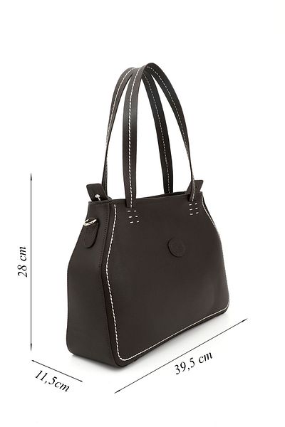 GÖNDERİ(R) Women / Girls Brown Genuine Leather Hand and Shoulder Bag