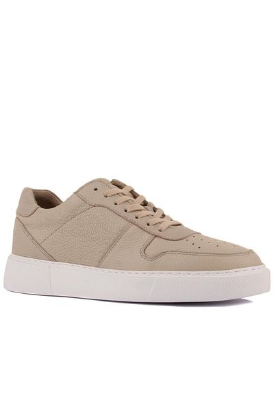 SailLakers - Beige Leather Men's Casual Shoes