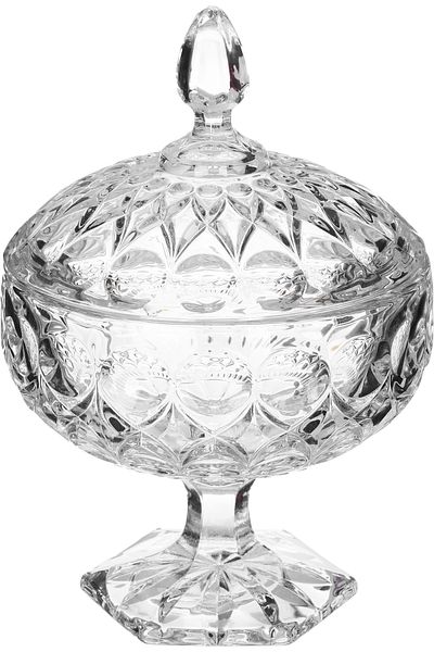 Alsaif Gallery Glass Sugar Bowl Alsaif Gallery, 16×24 cm, with Lid - Transparent