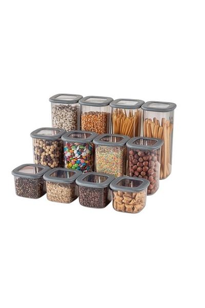 UnicUtil Set of 24 food containers, UniqueUtil, Lightweight Sturdy, Anthracite