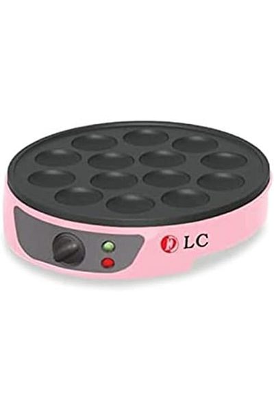 DLC Pancake & Crepe Maker - Red, Retro Style, Metal with Non-Stick Coating