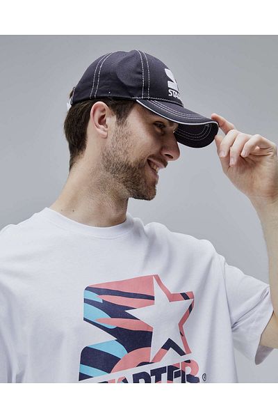 Starter Burnley White Crew Neck Printed Oversize Men's Tshirt