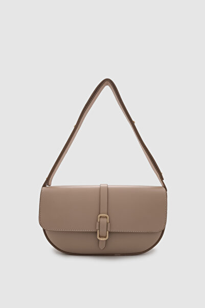 Wuclo Selra Buckle Detailed Shoulder Bag with Magnet Closure and Inner Pocket...