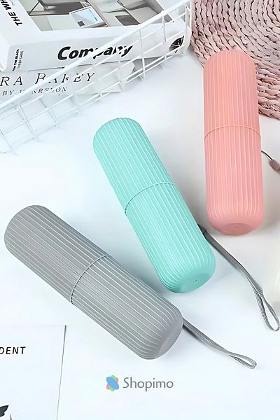 Shopimo Toothbrush and Paste Travel Box - Practical and Portable Box with Lid