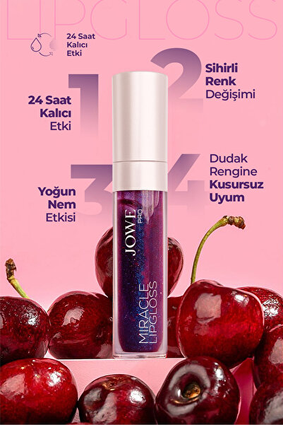 JOWE Miracle Lip Gloss - Color Changing Lip Gloss - Cherry Me - 6 ml