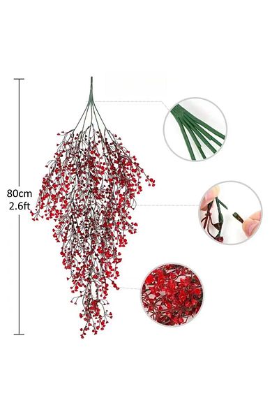 Choice 2Pcs Red 1/2Pcs 80CM Artificial Plants Vine Hanging Leaves Vines for Home Room Decor Garden Wedding