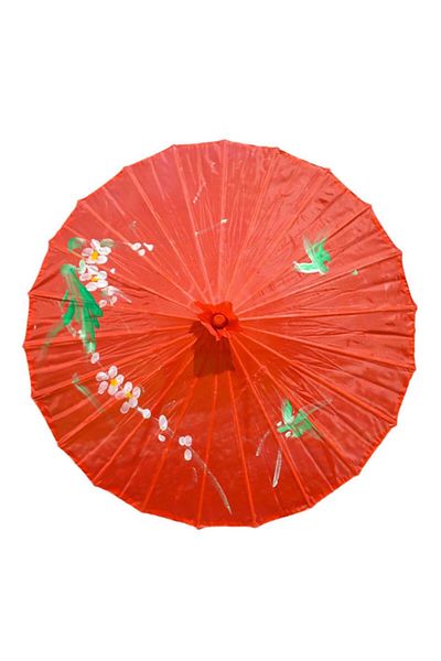 Choice red Vintage Chinese Silk Oil Paper Umbrella Red Flower Oil Paper Umbrella Bamboo Handle Wedding Deco