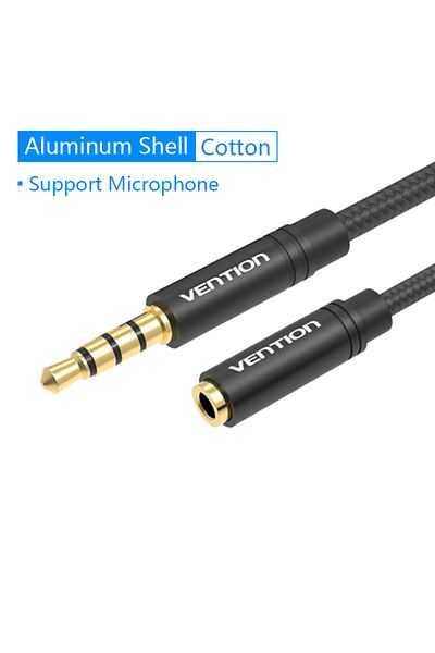 Choice 1.5m Support Mic Vention Jack 3.5 Aux Extension Cable for Car Laptop Mini PC TV Xiaomi Huawei Stereo