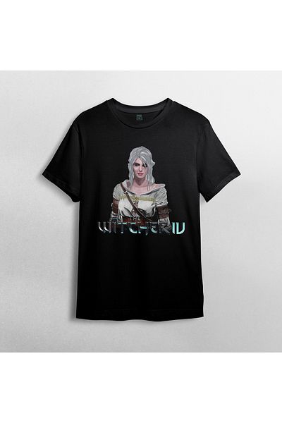 Pixxa Witcher 4 - Witcher Iv Ciri Unisex 100% Cotton Crew Neck T-Shirt Model 1