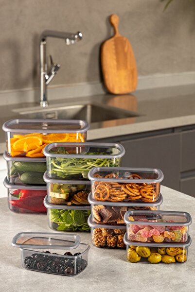 UnicUtil Set of 12 plastic casseroles, UnicUtil, Stylish Durable, Anthracite