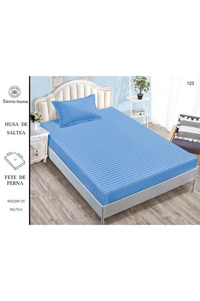 Sonia-home Mattress cover 90X200 ±25 cm and 1 pillowcase 50X75 cm Sonia Home Design - blue