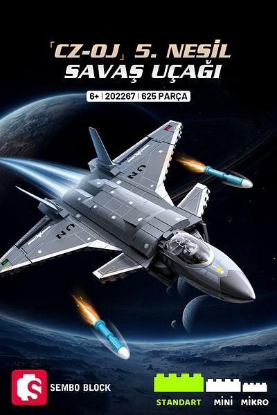 Sembo Block Cz-0J 5St Generation Fighter Aircraft Building Block Set