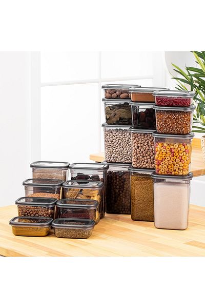 UnicUtil Set of 20 food containers, UnicUtil, Durable Stylish, Anthracite